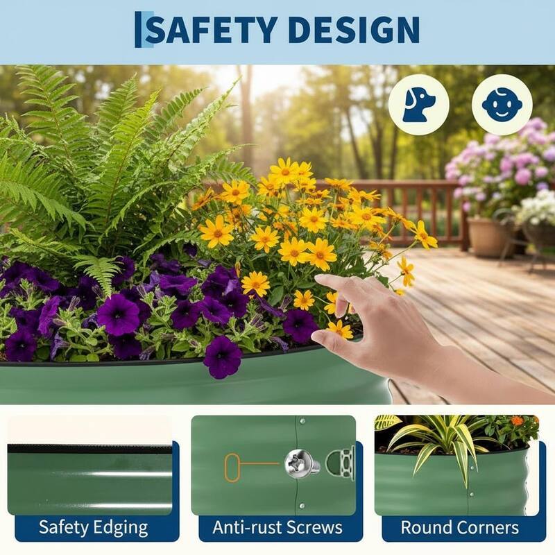 2 Pack Galvanized Raised Garden Beds