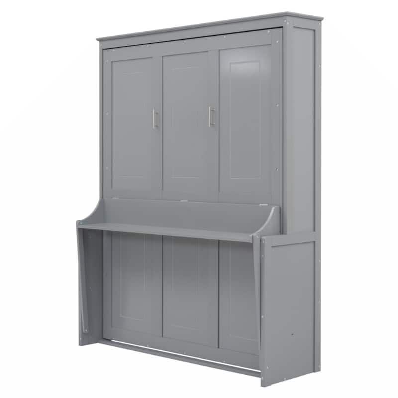Queen Size Murphy Bed with a Shelf