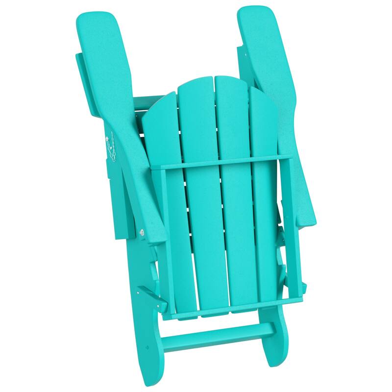 POLYTRENDS Laguna All Weather Poly Outdoor Patio Adirondack Chair - with Round Side Table (2-Piece)
