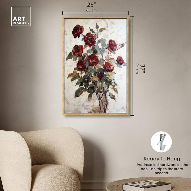 Velvet Vermilion II Canvas by Art Remedy