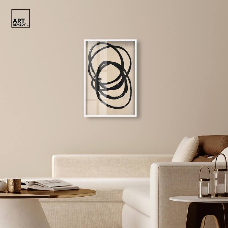 Beige Black II Shadowbox by Art Remedy