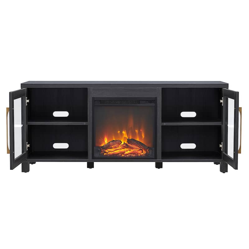Quincy TV Stand with Fireplace Insert