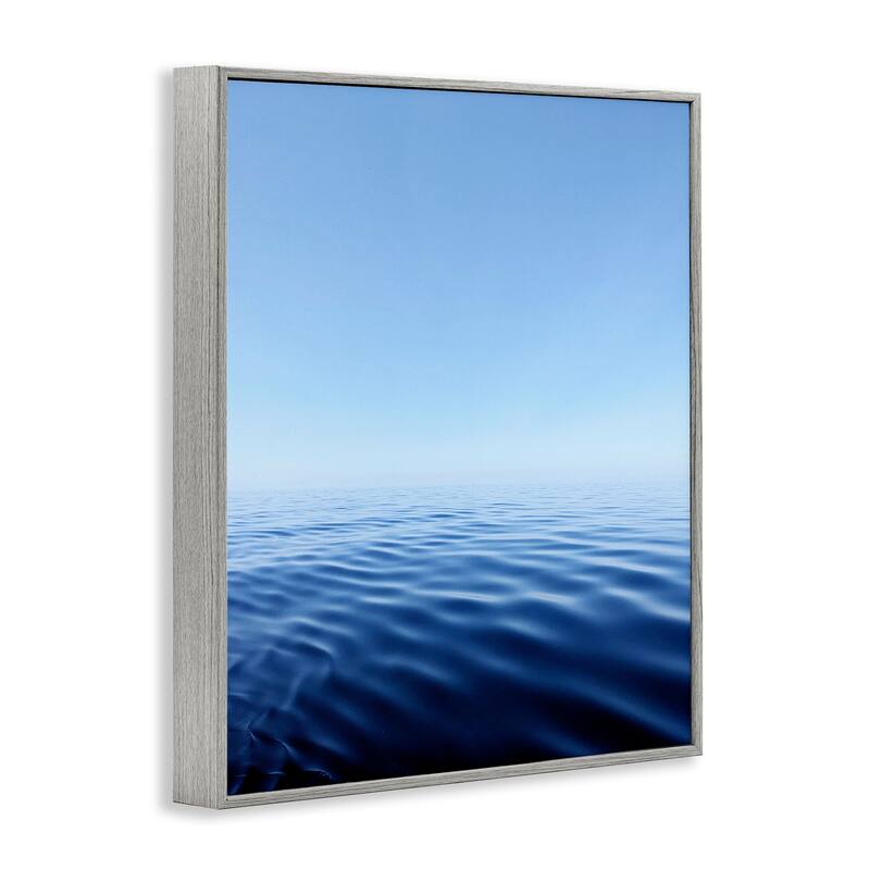 Stupell Cool Blue Ocean Ripples Framed Giclee Art Design By Kali Wilson
