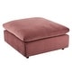 preview thumbnail 25 of 47, Commix Down Filled Overstuffed Performance Velvet Ottoman