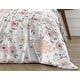 preview thumbnail 6 of 4, Pink Watercolor Floral Girl 2pc Twin-size Comforter Set - Blush Gray White Shabby Chic Rose Flower Grey Farmhouse Elegant