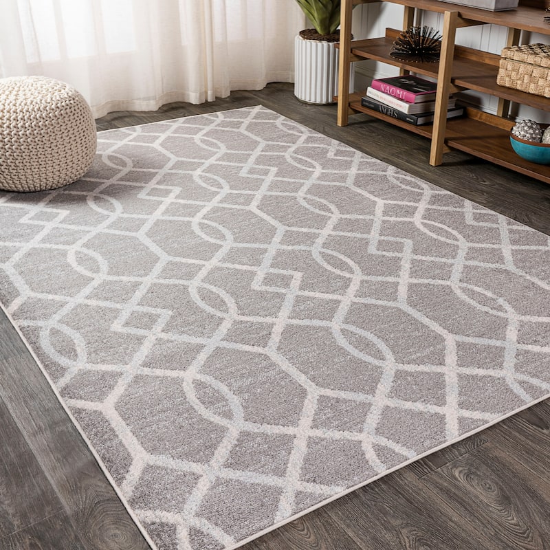 JONATHAN Y Moroccan Ogee Fretwork Area Rug