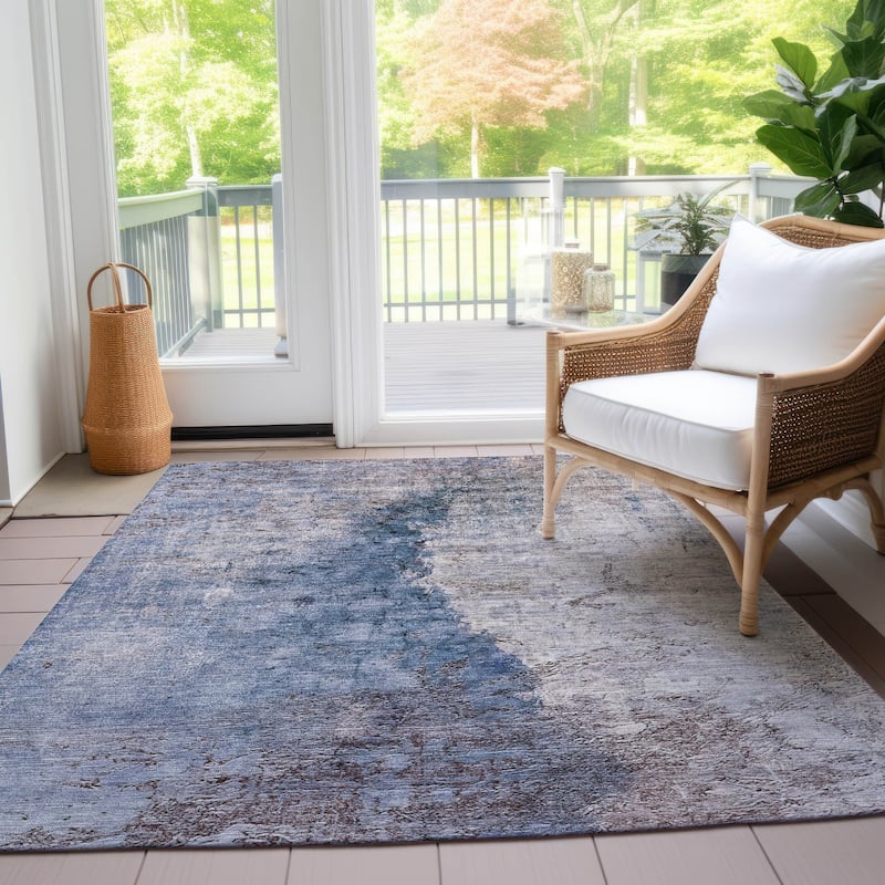 Machine Washable Indoor/ Outdoor Chantille Modern Impressions Rug