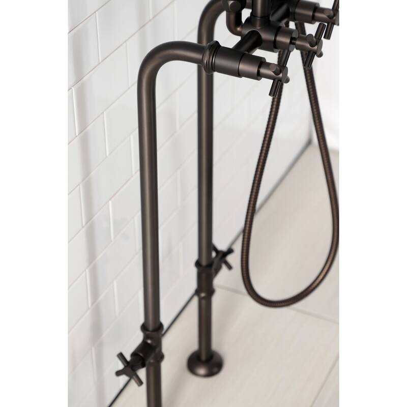 Kingston Brass Concord Freestanding Tub Faucet with Supply Line