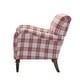 preview thumbnail 2 of 7, Mandan 29.5" Wide Contemporary Upholstered Amchair with Plaid Pattern by HULALA HOME