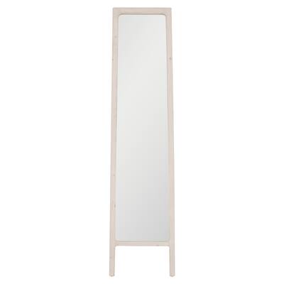 Vertical Mirror with Tapered Shape and Rounded Feet, White