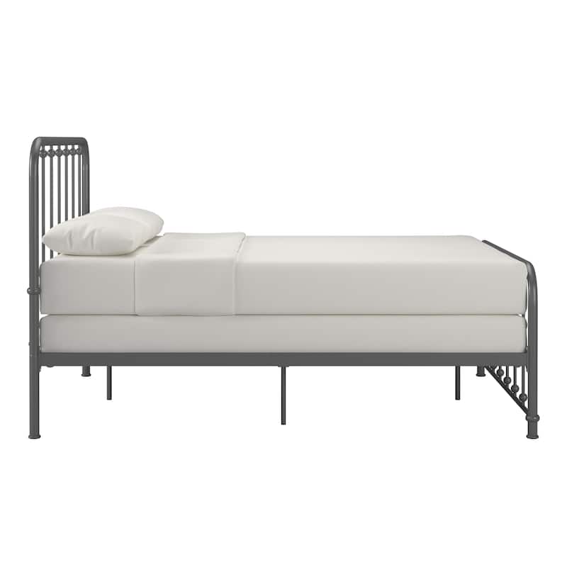 Kae Metal Bed with Beaded Headboard by iNSPIRE Q Classic