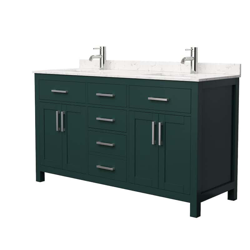Wyndham Collection Beckett 60" Free Standing Double Basin Vanity Set
