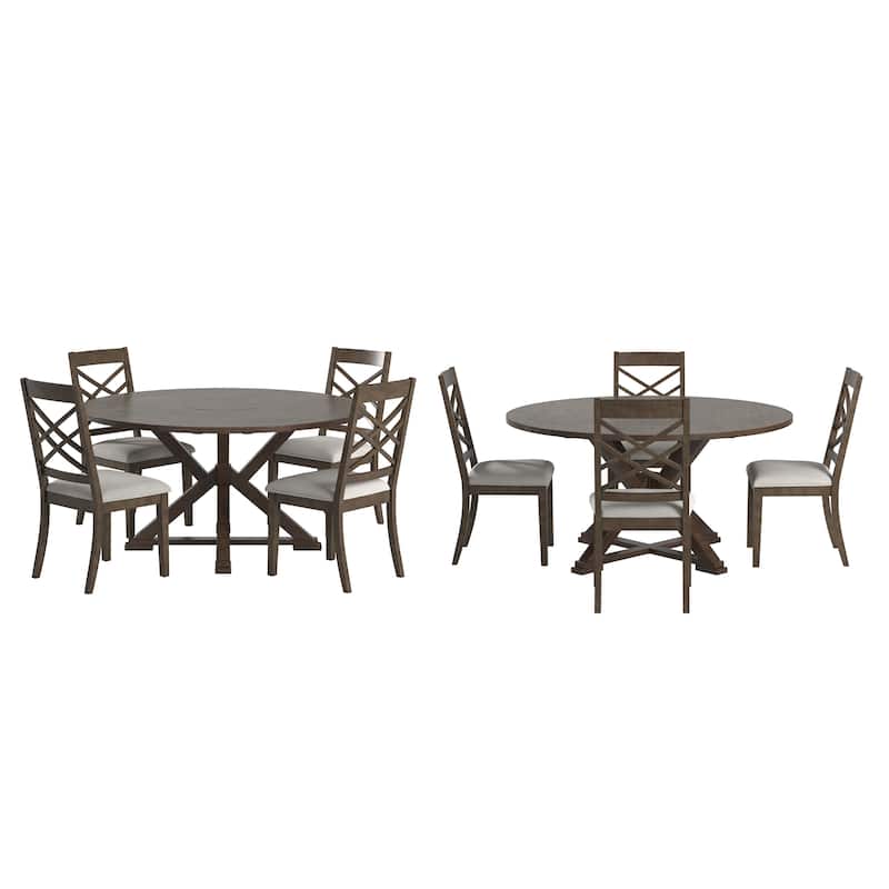 Sylvestra Espresso Finish Dining Set - 5-Piece Set