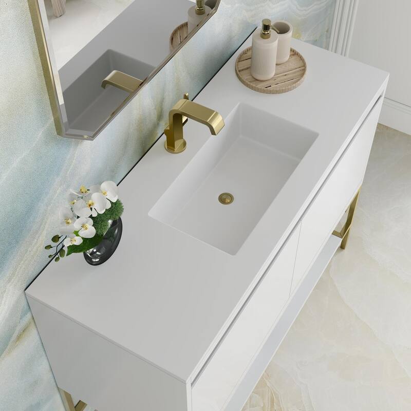 James Martin Vanities 805-V47.3-CB-GW Mantova 48" Single Basin Poplar