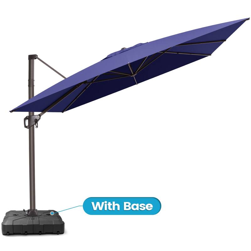 Crestlive Products Outdoor 10ft Patio Cantilever Offset Umbrella with Base