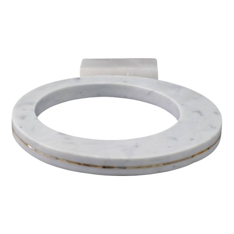 Stone Sculpture Circular Ring Geometric Base for Contemporary Display