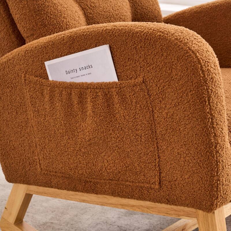 Nursery Rocking Chair - 39.76" Tall with Flip-Down Ottoman