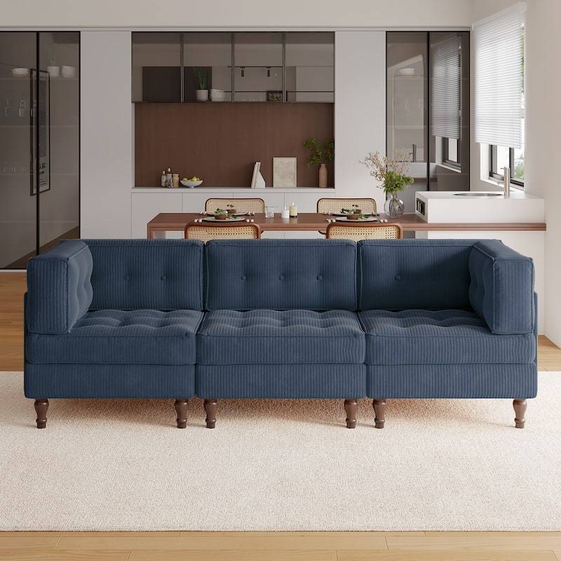 Madison Oversized Upholstered Corduroy Modular Sectional Sofa