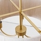 preview thumbnail 5 of 4, Rennnsan 5-Light Transitional Fabric Drum Pendant Light for Dining Room - 18.9 in. W x 11 in. H