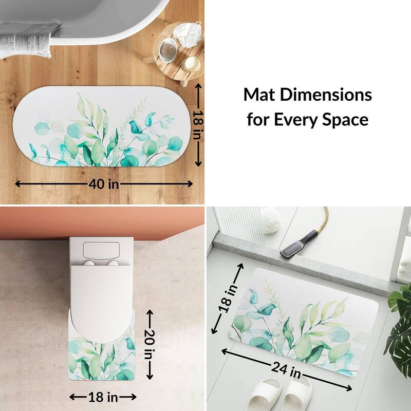 Decorative 3-Piece Bath Mat Set Includes Standard, Runner, and Contour