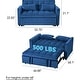 preview thumbnail 12 of 27, 3 in 1 Velvet Sofa Bed with Adjustable Backrest
