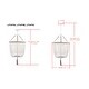preview thumbnail 3 of 6, SAFAVIEH Lighting Angie Beaded 3-light Cream Adjustable Pendant Lamp - 18"x18"x35.5 -107.5"