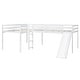 preview thumbnail 5 of 6, L-Shaped Twin Size Loft Bed with Ladder and Slide, White