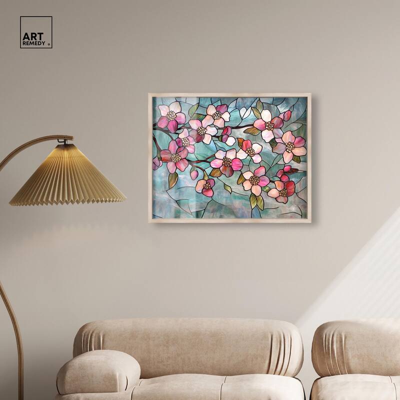 Shimmering Spring Blossoms I Shadowbox by Art Remedy