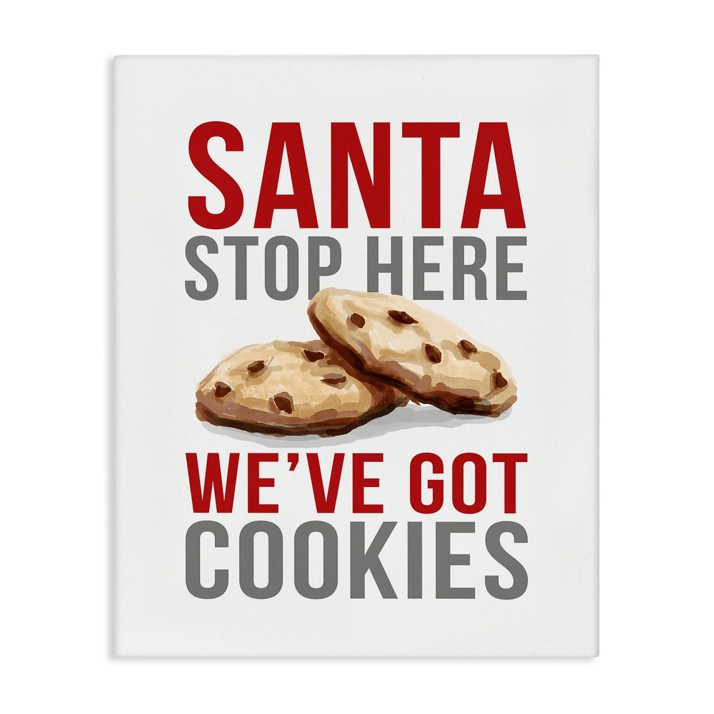 Stupell Santa We Have Cookies Canvas Wall Art Design By Dogwood Portfolio