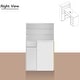 preview thumbnail 10 of 18, Modern White Manicure Table with Built-in Nail Dust Collector and Storage Drawers, Tempered Glass Shelf
