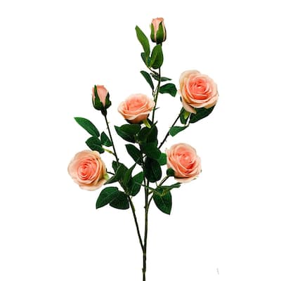Pink Garden Spray Roses Artificial Flower