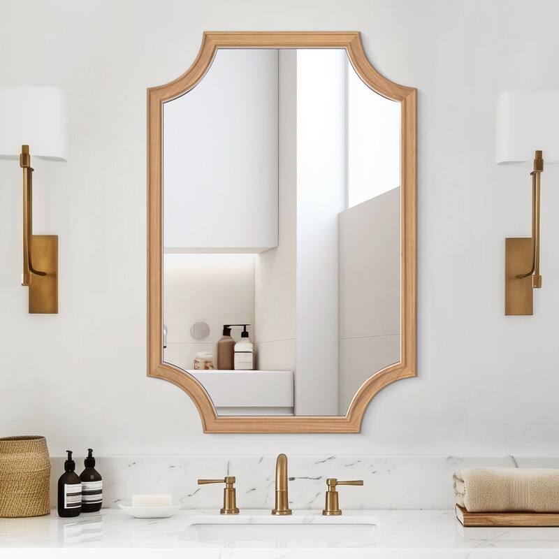 Full Scalloped Corners Arch Square Mirror