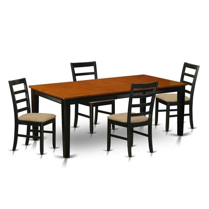 Rustic Dining Set-Wood Table with 8 Chairs-Home Kitchen Furniture