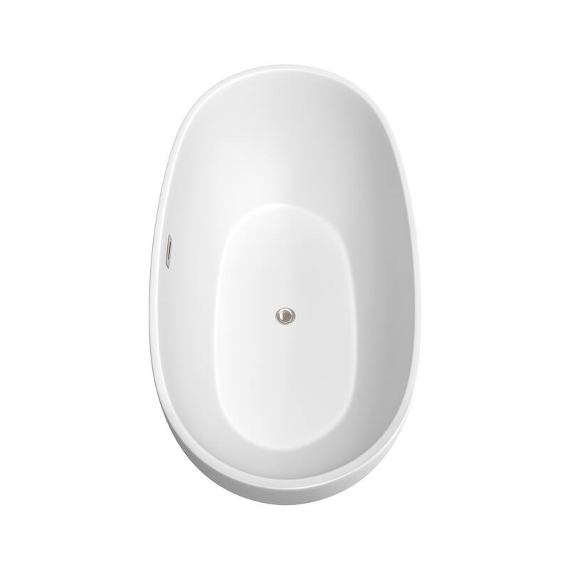 Wyndham Collection Juno 63" Free Standing Acrylic Soaking Tub with