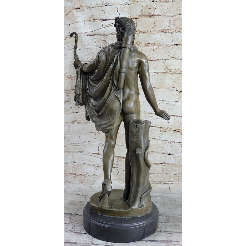 Apollo As An Archer With Bow - Bronze Sculpture Statue Greek Roman Mythology Art