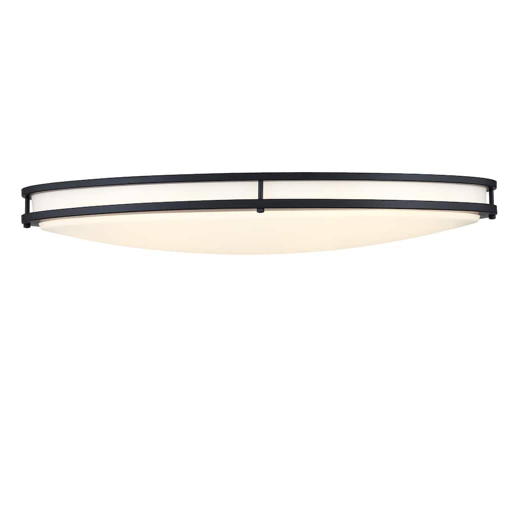33-in Oval Brushed Nickle or Matte Black Finsh Led Flush Mount Light