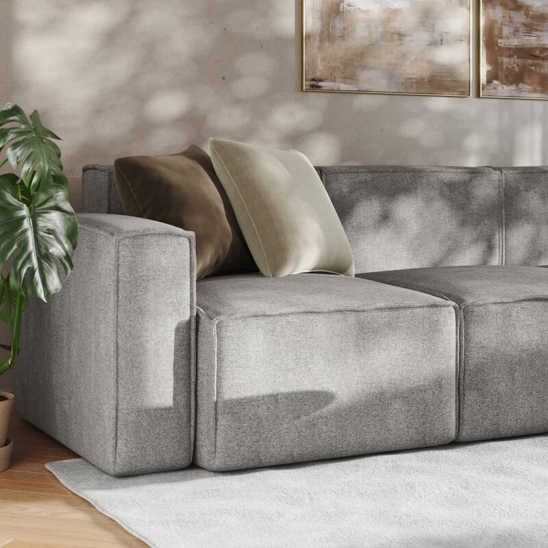 Contemporary 5 Piece Modular Sectional Sofa with Ottoman