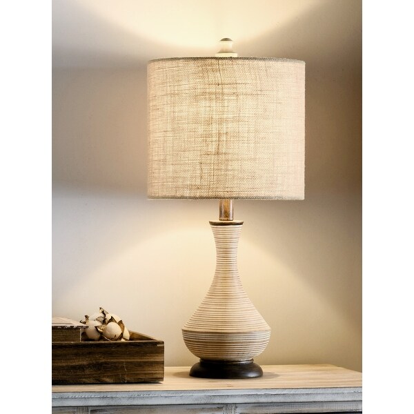 Assembled resin table lamp tan best sale
