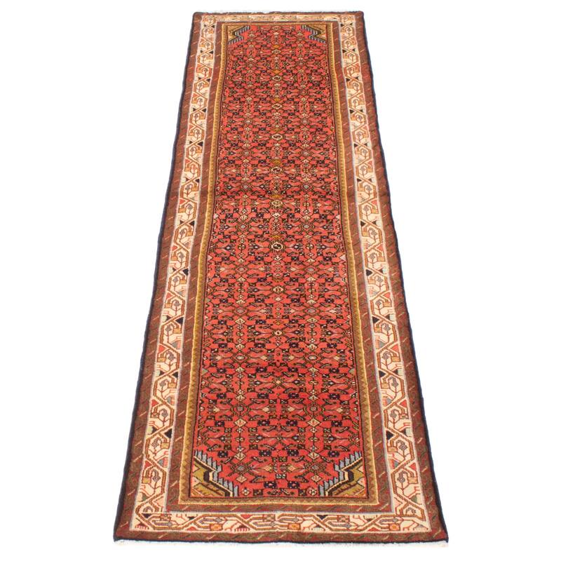ECARPETGALLERY Hand-knotted Andelz Copper Wool Rug - 2' 7" x 9' 9"