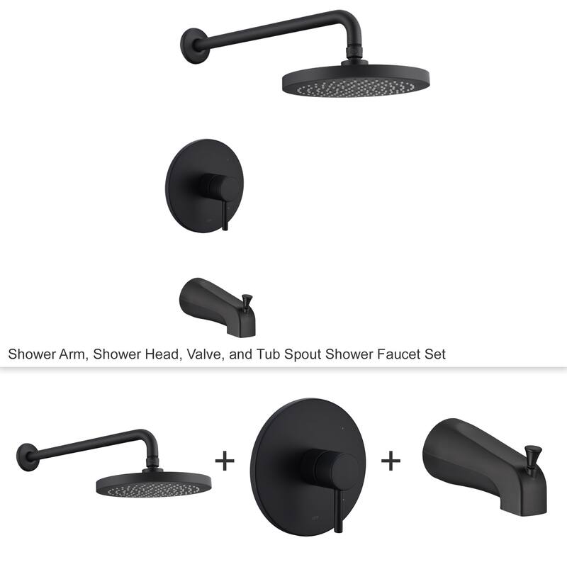 Luxier SS-C02 Single Handle 1-Spray Tub & Shower Faucet with Valve