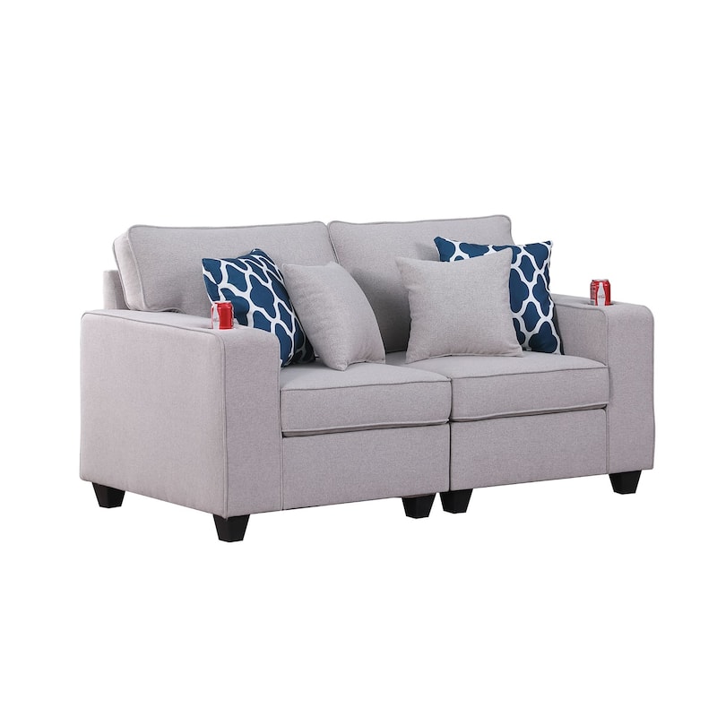 Linen Upholstered Loveseat