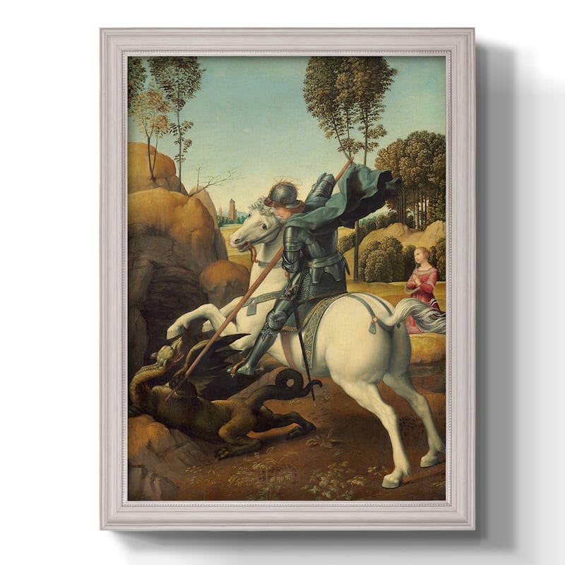 Saint George and the Dragon Premium Framed Canvas- Ready to Hang
