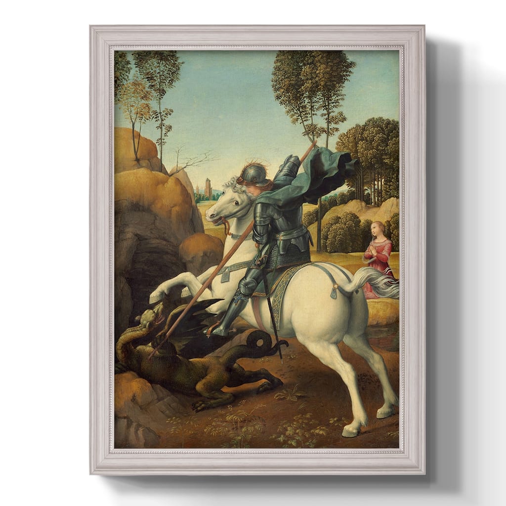 Saint George and the Dragon Premium Framed Canvas- Ready to Hang