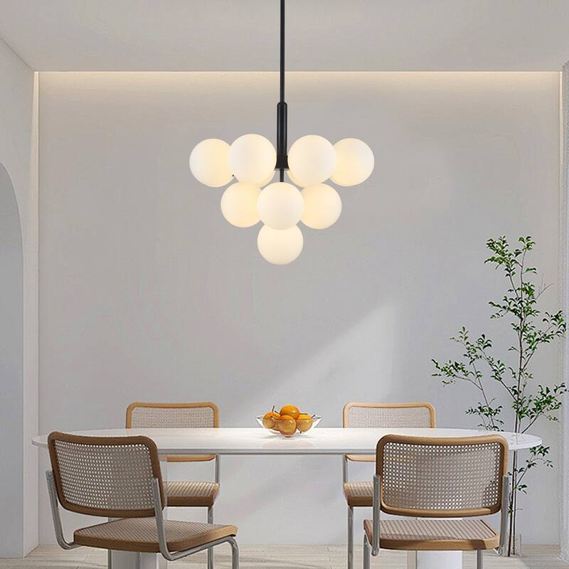 13 - Light Dimmable Tiered Modern Globe Glass Chandelier Empire Sputnik Island Pendant Lights