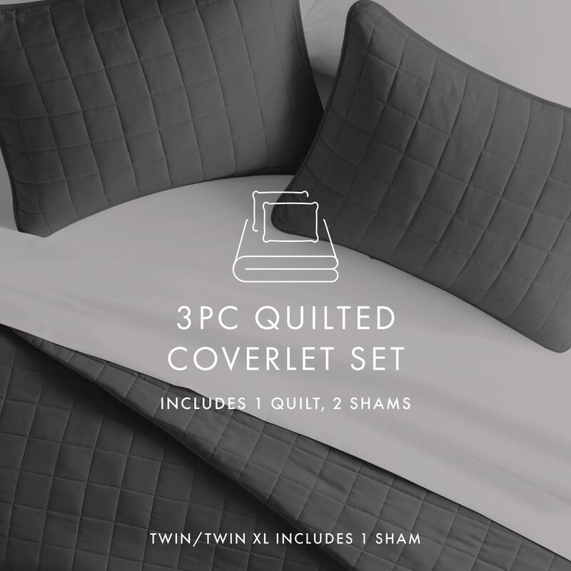 Becky Cameron Premium Ultra Soft Square Quilted Coverlet Set