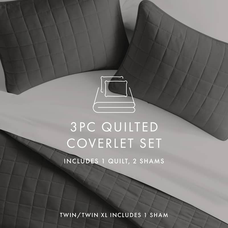 Becky Cameron Premium Ultra Soft Square Quilted Coverlet Set