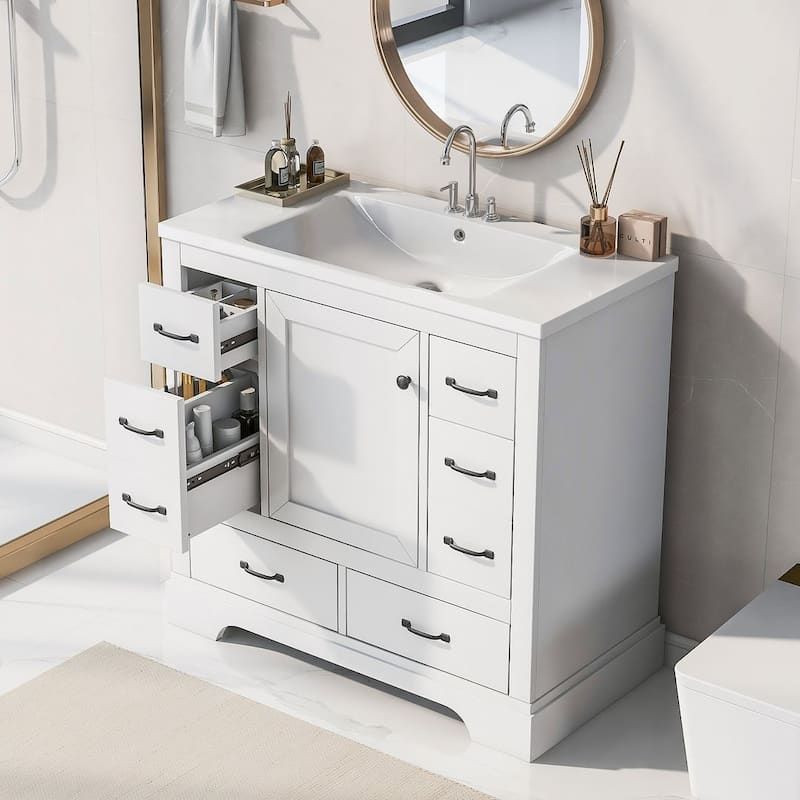 36'' Bathroom Vanities Cabinet with Sink Combo Set