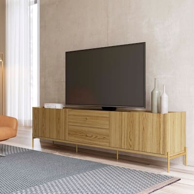 Manhattan Comfort Jasper 86.69 In. Media Cabinet Console