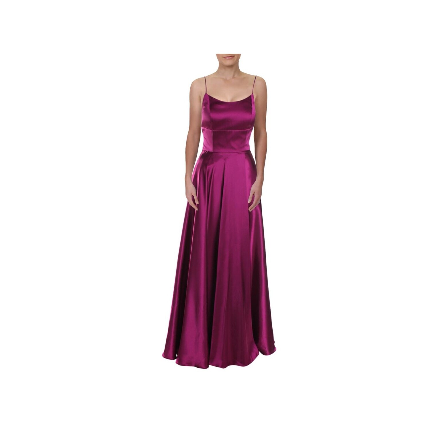 betsy and adam purple long dress