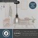 preview thumbnail 5 of 12, Millie Matte Black Mini Pendant Ceiling Light Smoke Gray Bell Glass - 6-in W x 8.25-in H x 6-in D